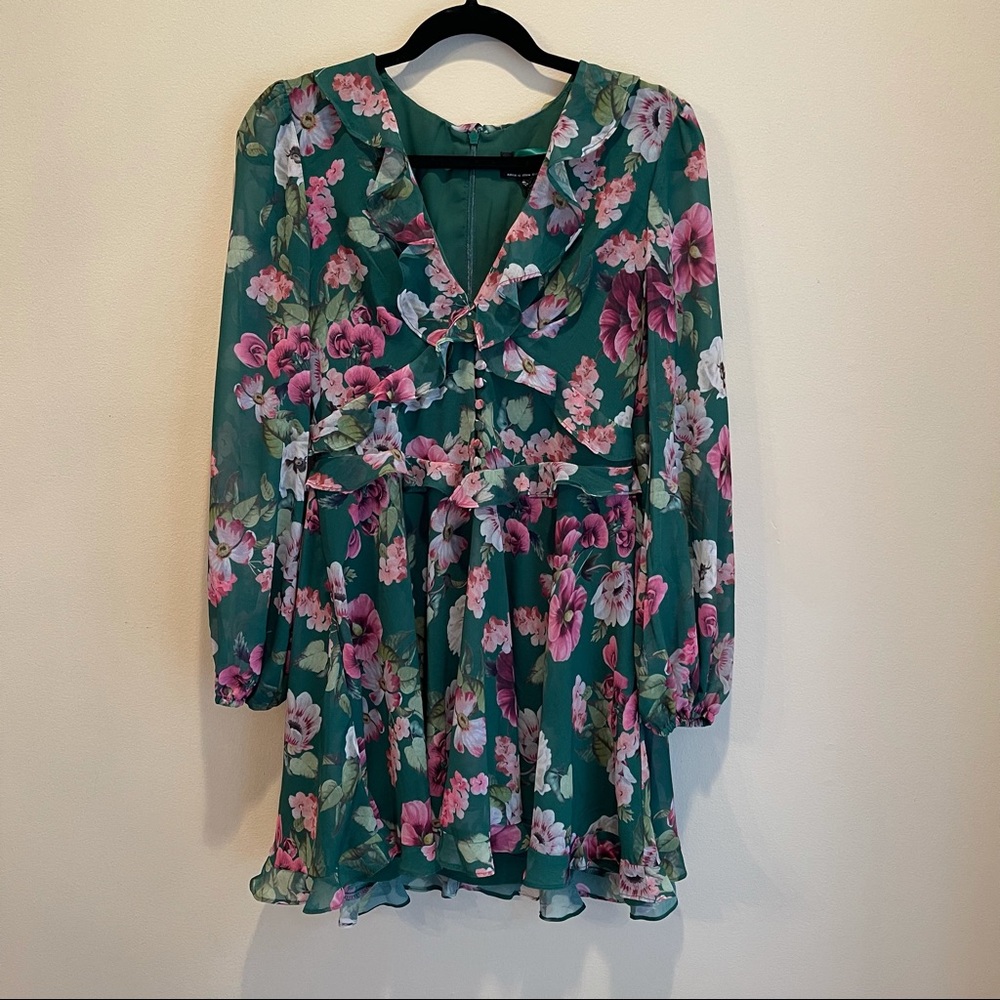 Bardot Green Floral Dress